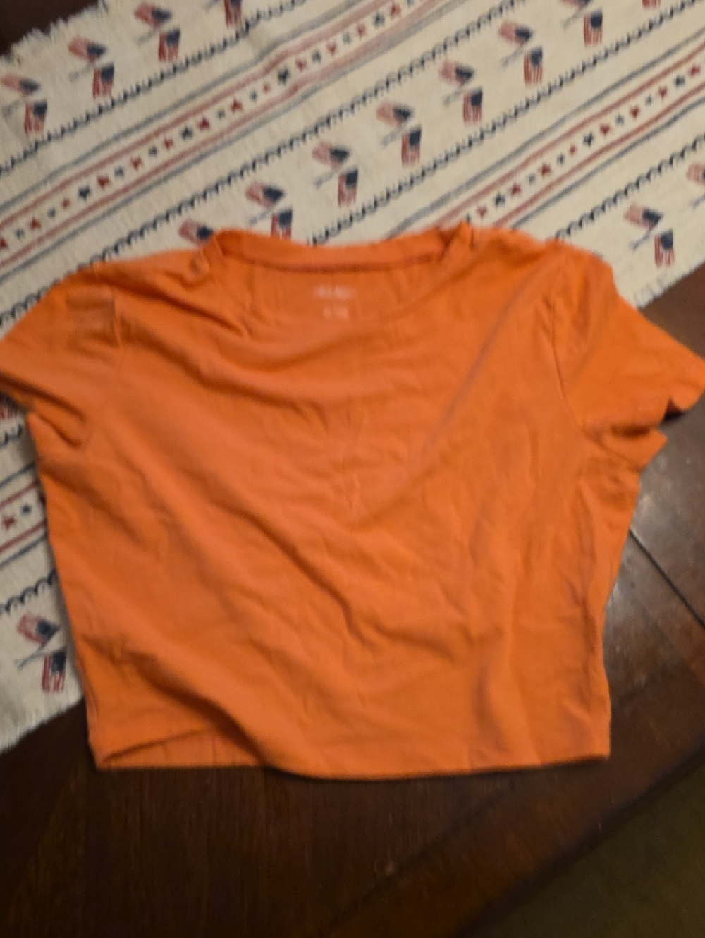 wild fable Orange Short Sleeve Crop Top